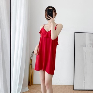Váy Ngủ Lụa 2 Dây Tai Bèo