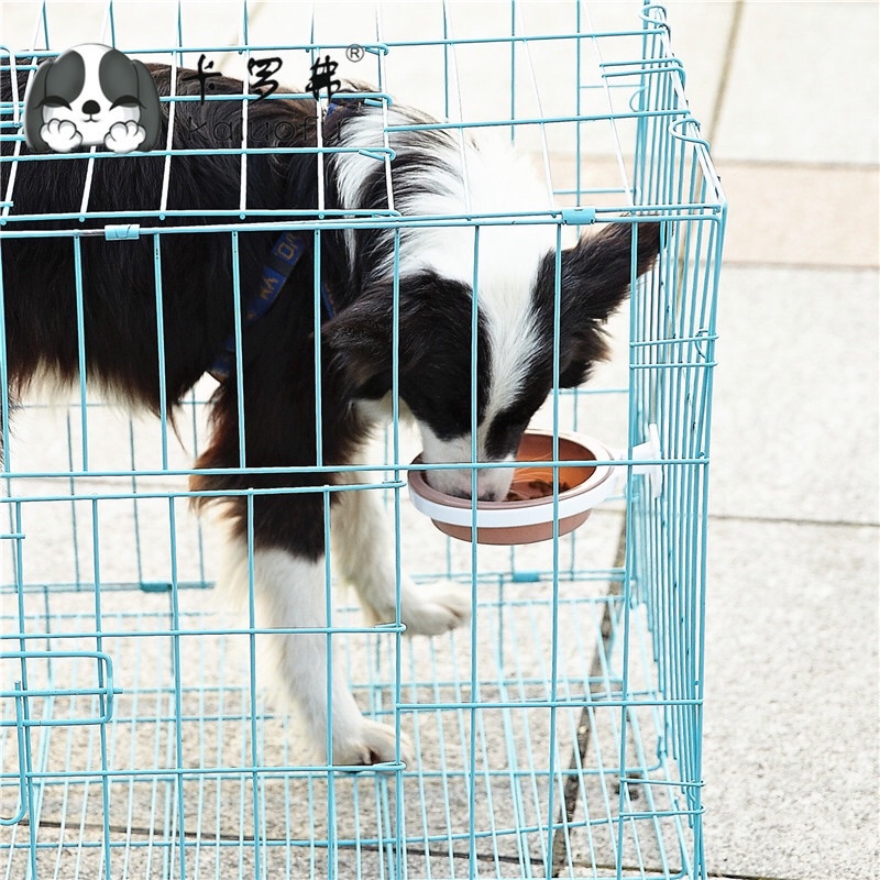 Bát ăn nhựa gắn chuồng cho thú cưng, chén ăn nhựa đơn, gắn chuồng dành cho chó mèo - Kitty Pet Shop BMT