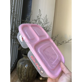 HỘP NHỰA 3 NGĂN HELLO KITTY LOCK&LOCK LKT802