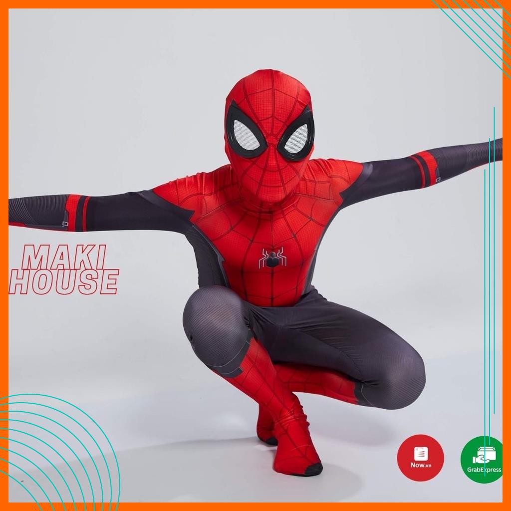 SIÊU SALE 330% Trang phục hoá trang cho bé bộ hoá trang Người Nhện Spiderman đỏ. HTS41