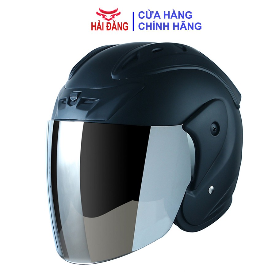 Mũ bảo hiểm phượt Asia M115 kính tráng gương bạc bên ngoài không thấy mặt - Bảo hành 12 tháng