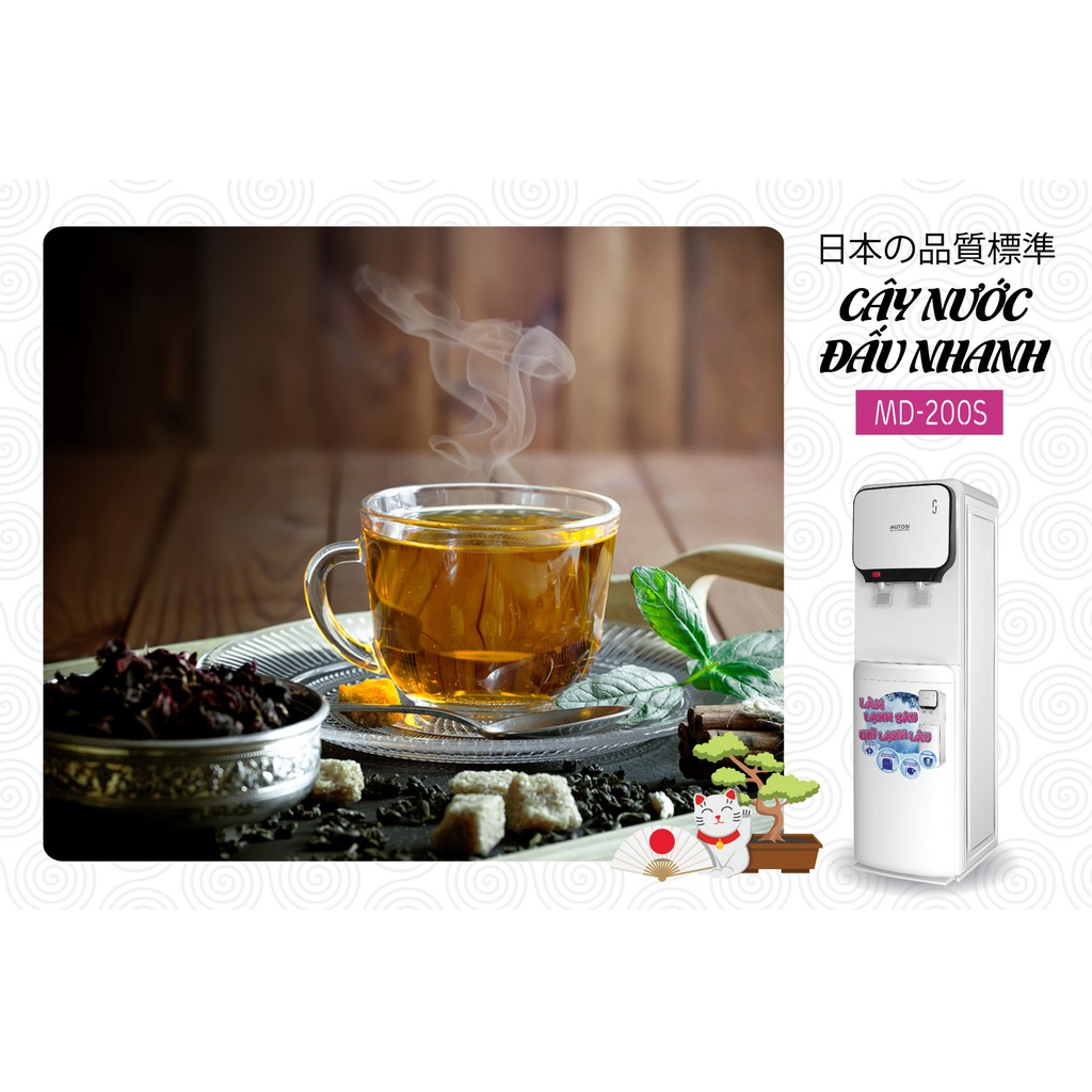 Cây nước nóng lạnh Mutosi MD-200S, công nghệ thông minh, khóa an toàn cho trẻ em