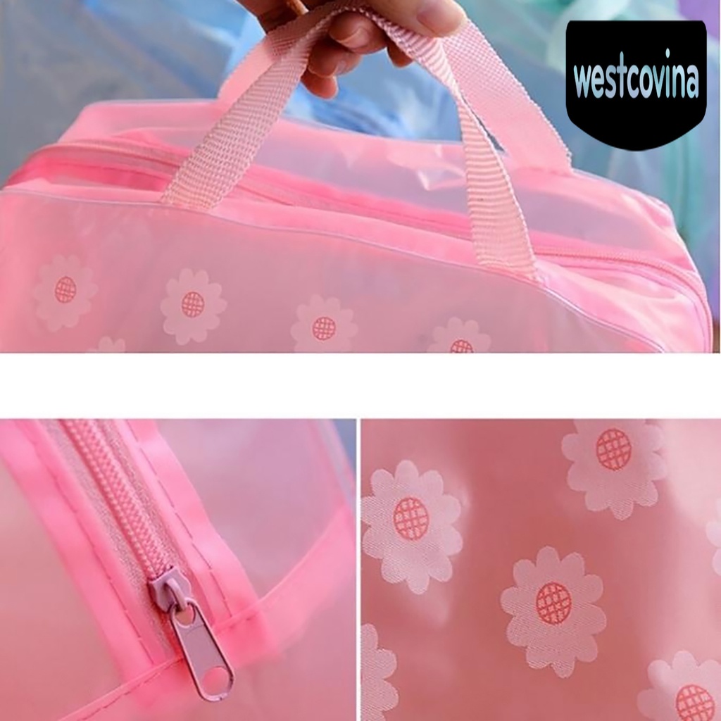 [Hot]☀ Túi Đựng Mỹ Phẩm Chống Thấm Nước Họa Tiết Hoa Xinh Xắn