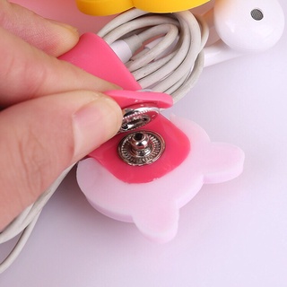 Dây Quấn Tai Nghe, Cáp Sạc Chống Rối Bằng Silicon Có Nút Bấm