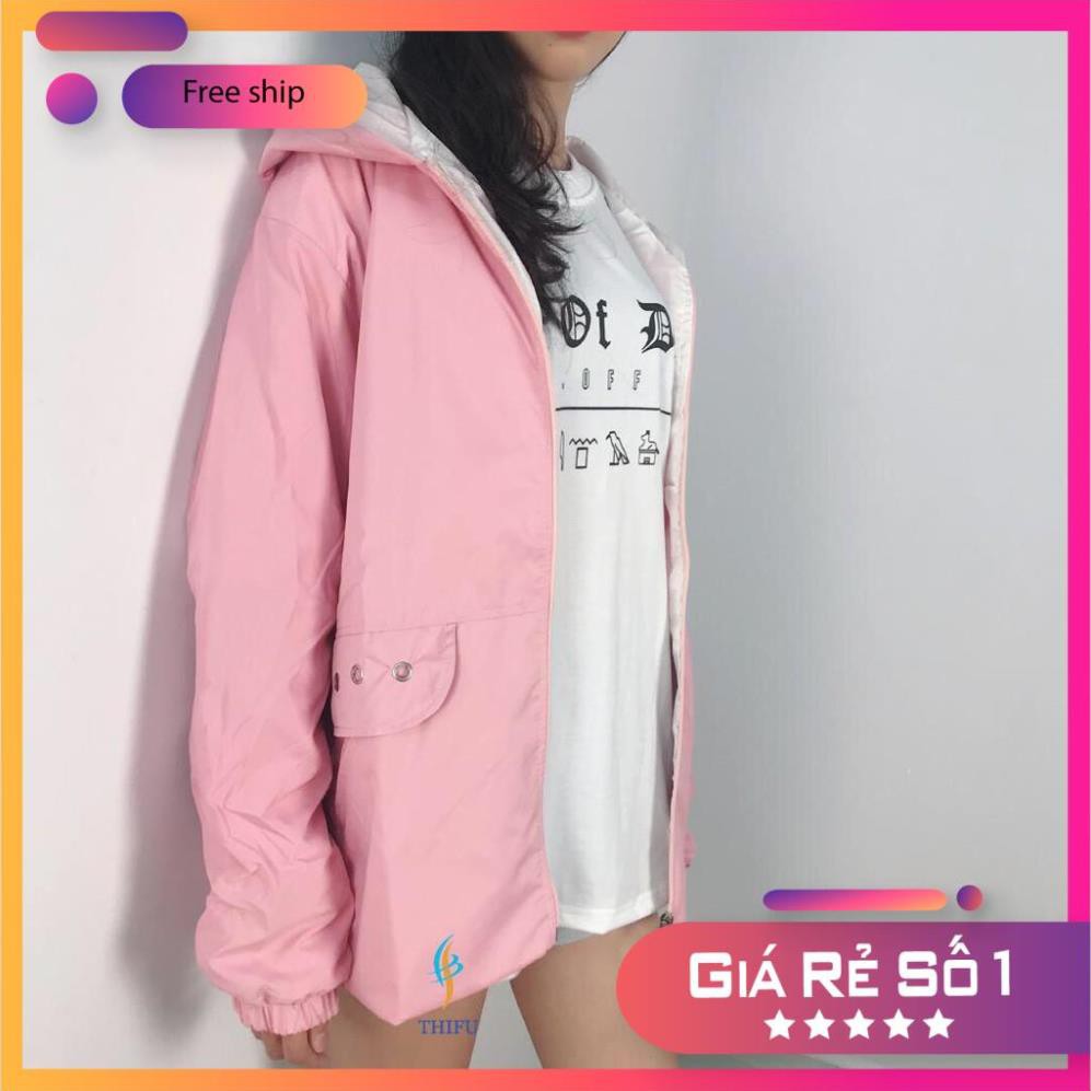 [ÁO KHOÁC NỮ,NAM] Áo Khoác Dù Nữ 2 Lớp 3 Bông Hoa Free Size 70kg AK18 | BigBuy360 - bigbuy360.vn