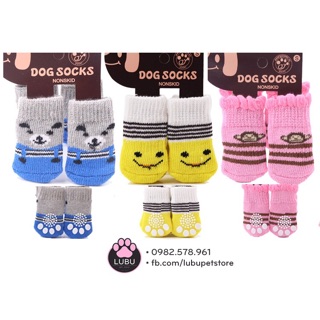 Tất chân giữ ấm cho chó mèo - Set 4 chiếc