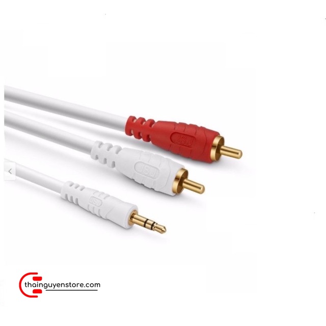 Dây cáp loa 3.5mm to AV 2 RCA Audio Cáp chuyển đổi từ cổng Jack 3.5 mm sang cổng AV - Hàng cao cấp