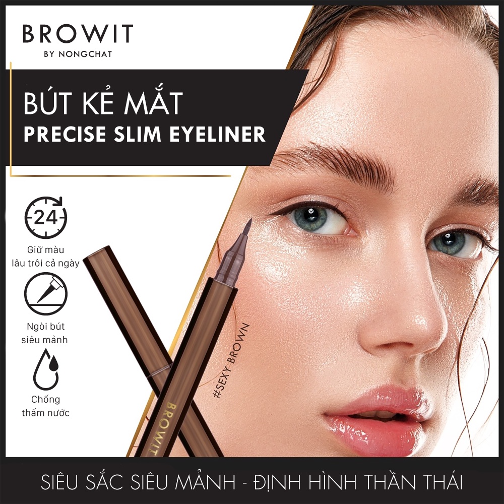 Bút kẻ mắt Browit Precise Slim Eyeliner #Sexy Brown 0.6ml