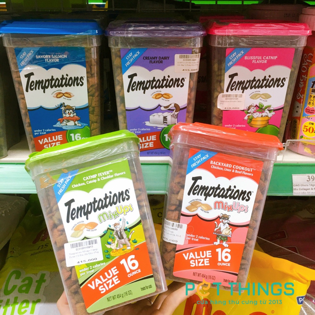 Bánh Thưởng / Snack Mèo TEMPTATIONS MỸ Hộp Lớn 454g