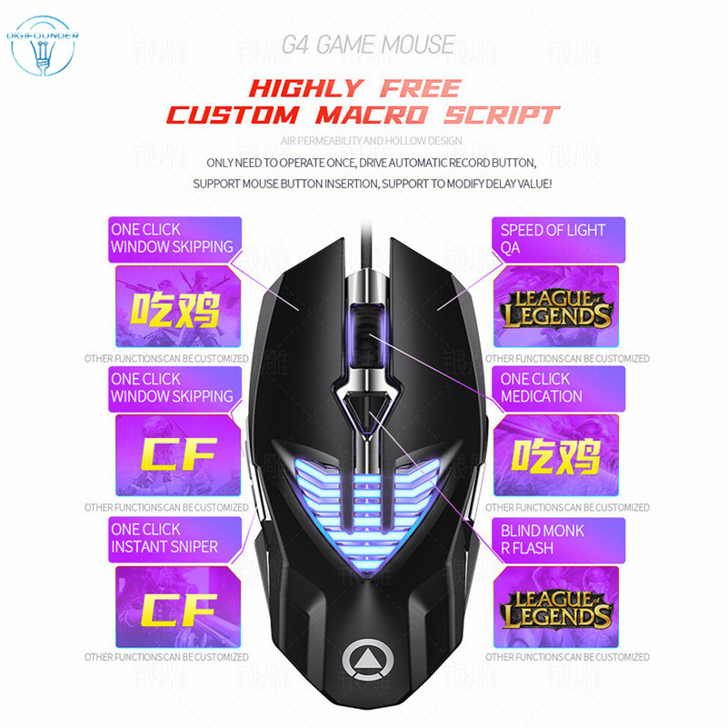 Chuột Chơi Game 6 Nút Bấm 3200 Dpi