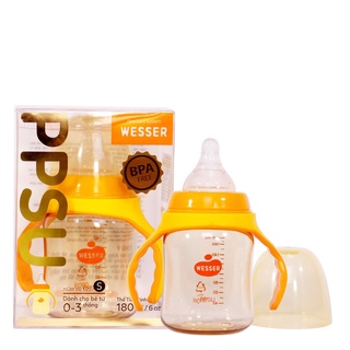 Bình sữa Wesser PPSU (cổ rộng) 189ml/260ml