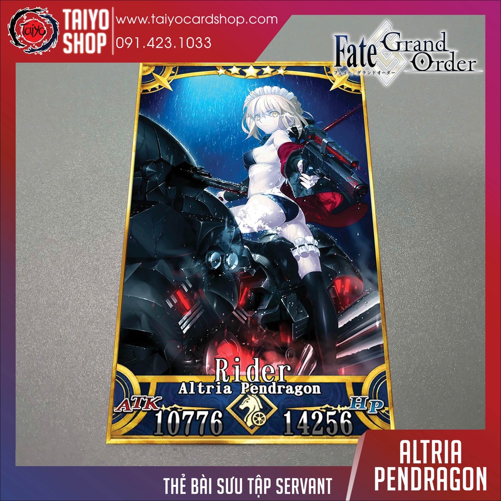 Thẻ bài sưu tầm custom card bánh xốp Fate Grand Order FGO Fate/Grand Order saber alter rider