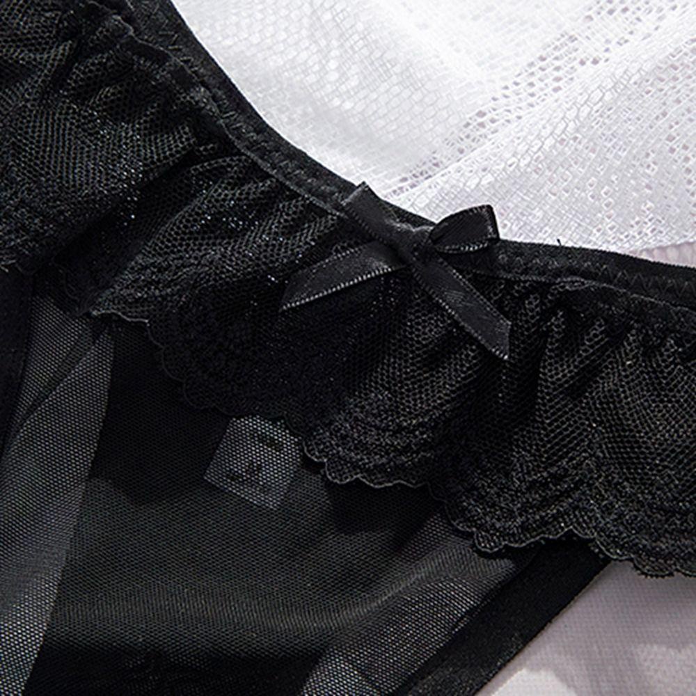 Quần Lót Cotton Lưng Thấp Phối Ren Lưới In Họa Tiết Trái Tim Phong Cách Hàn Quốc Quyến Rũ Cho Nữ