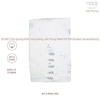 Set 5 khăn sữa trắng hành tinh nous