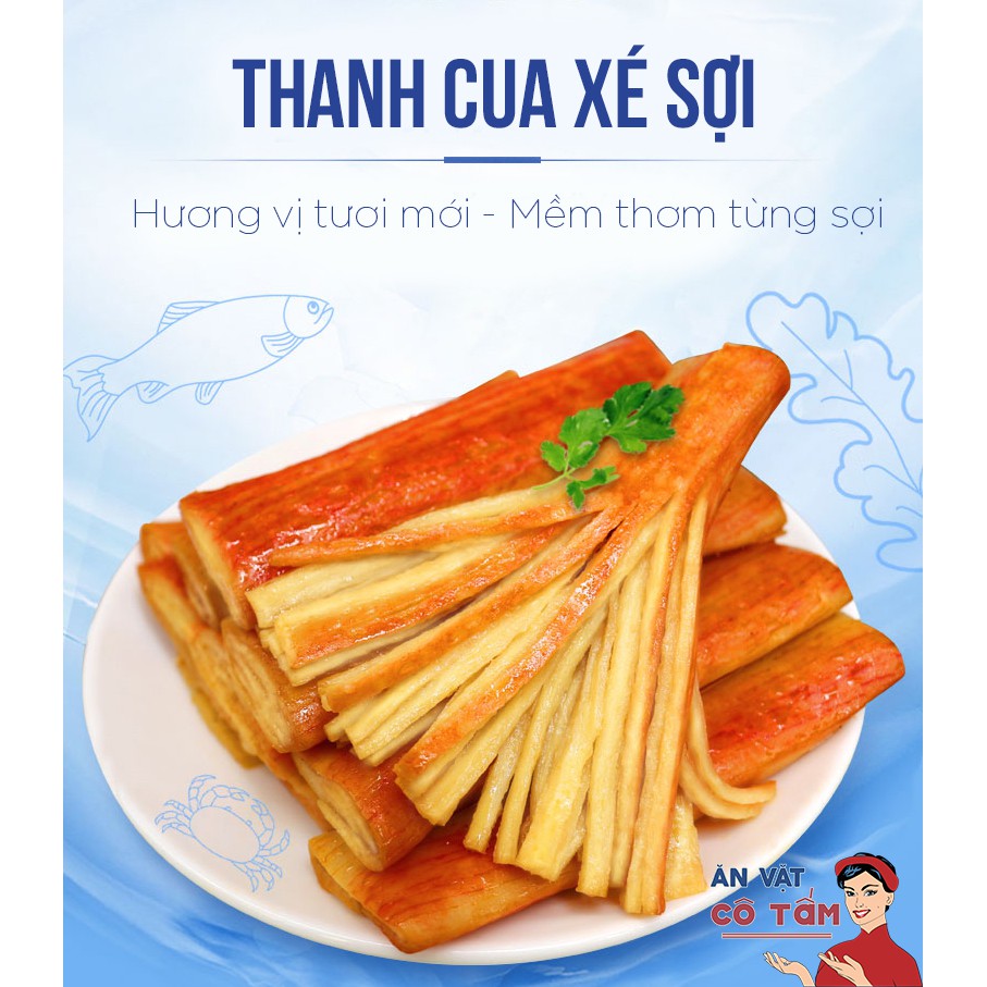 🔥Shop khuyên dùng🔥 THANH CUA XÉ SỢI thanh cá thơm mềm nhiều vị ăn vặt cay cay thơm ngon khó cưỡng