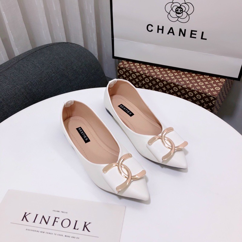 GIÀY BÚP BÊ MŨI NHỌN PHỐI KHOÁ SIÊU XINH