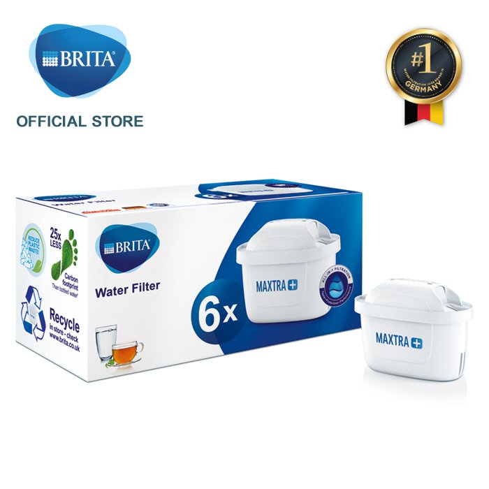 Combo Bình Lọc Nước BRITA Aluna XL White 3.5L kèm Hộp 6 lõi lọc BRITA Maxtra Plus