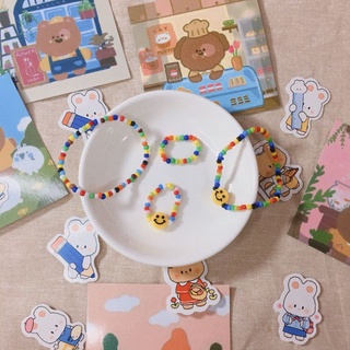 Vòng hạt cườm Rainbow siêu đáng yêu