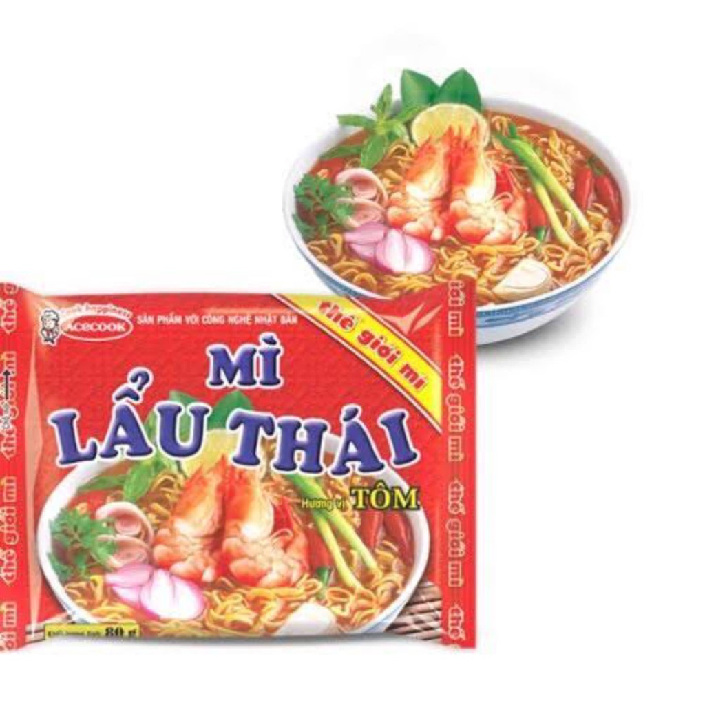 Mì ăn liền lẩu thái tôm Acecook gói 80g