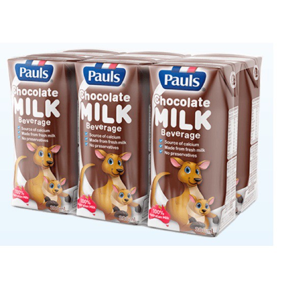 Thùng 24 hộp Sữa tươi Úc Pauls 200ml