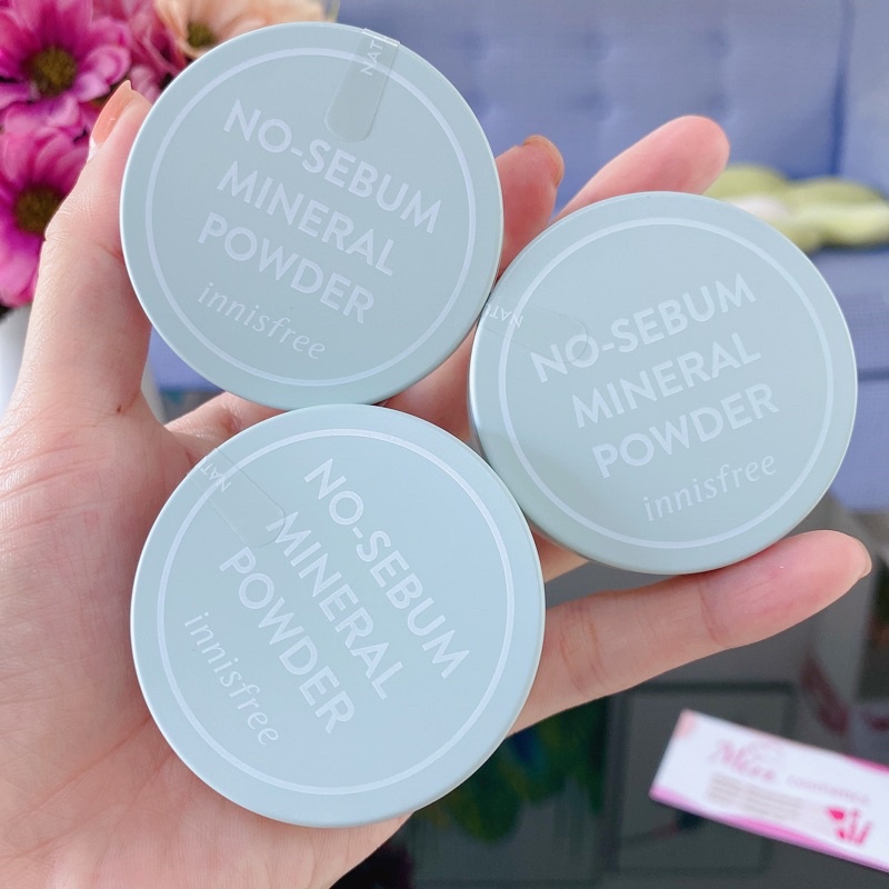 Phấn Phủ Bột Kiềm Dầu siêu mịn cho da hỗn hợp da dầu trang điểm Innisfree – No Sebum Mineral Powder 9g