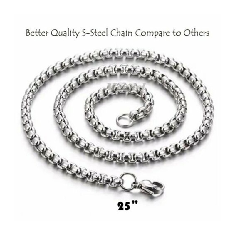 Vòng cổ Mặt Hình Vương Miện Bằng Thép Không Gỉ Phong Cách Retro Cho Nam