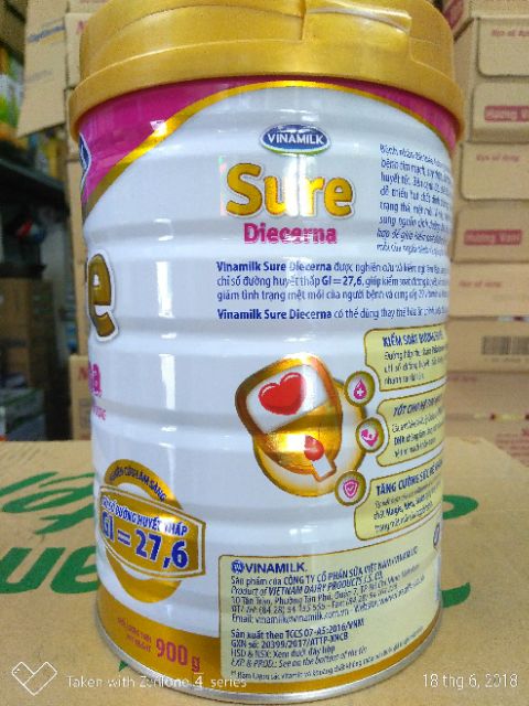 Sữa bột Vinamilk Sure Diecerna 900g