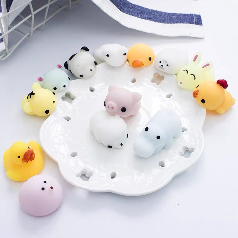 Đồ chơi Squishy Mochi hình thú mềm dẻo dễ thương giảm căng thẳng, trang trí điện thoại