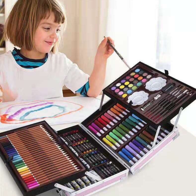 Bút vẽ màu nước trẻ em phù hợp với trẻ em vẽ bảng quà tặng có thể được rửa nước, sơn, chì, cọ vẽ tranh sơn dầu Crayon