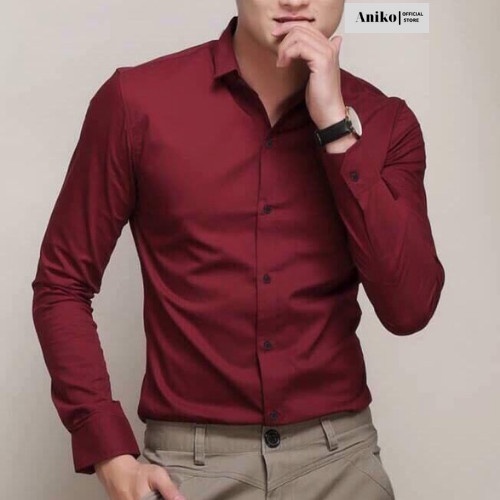 Áo sơ mi nam dài tay áo kiểu hàn quốc công sở đẹp sang trọng lịch lãm