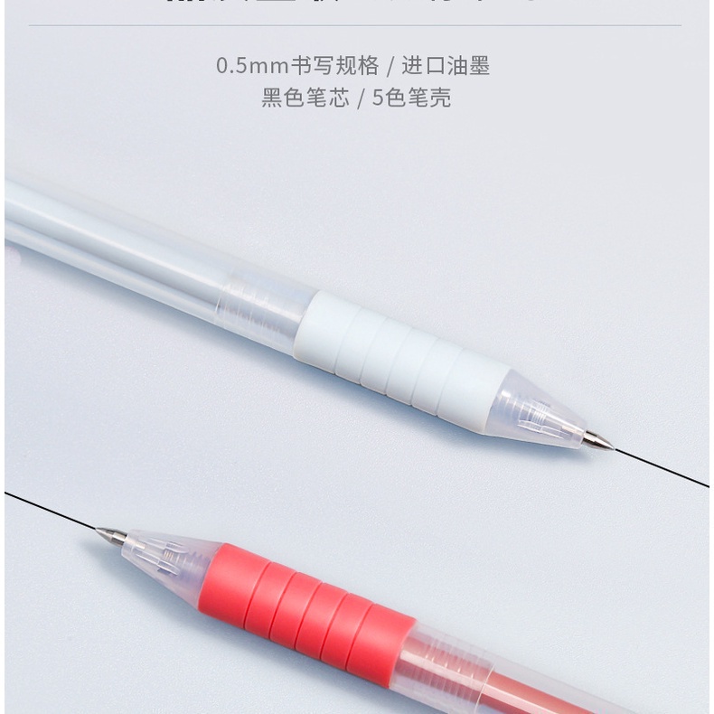 Bút bi mực đen nhiều màu sắc dễ thương ngòi 0.5mm