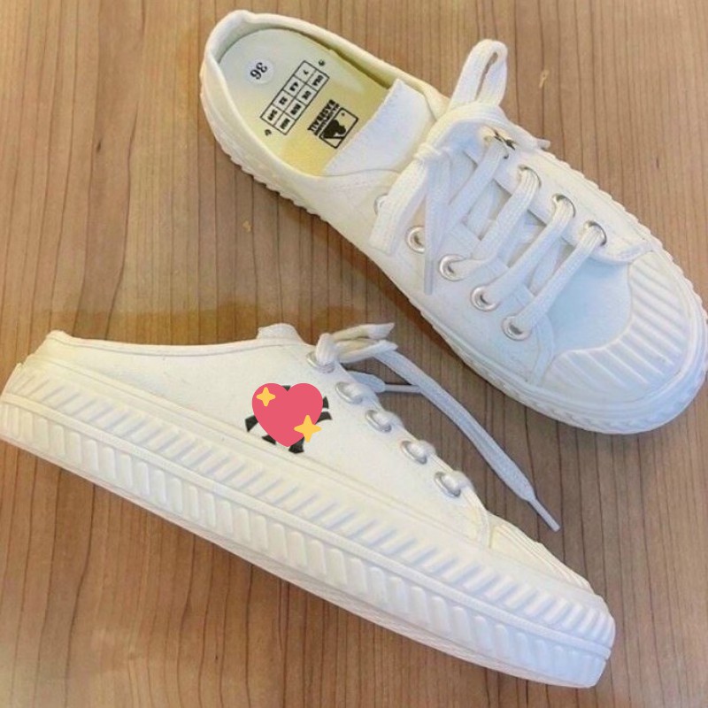 Sục Mlb NY nữ, giày sục đạp gót mũi tròn NY cao cấp full box bill free ship toàn quốc | BigBuy360 - bigbuy360.vn