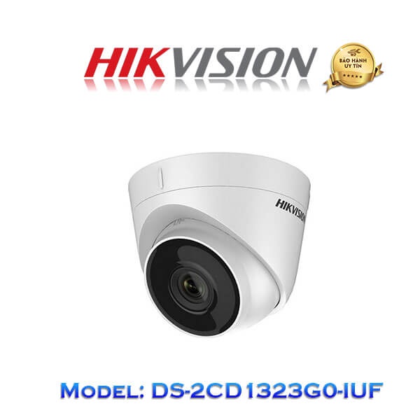 Camera IP Dome hồng ngoại 2.0 Megapixel HIKVISION DS-2CD1323G0-IUF Tích hợp mic thu, hình ảnh sắc nét, góc quay rộng