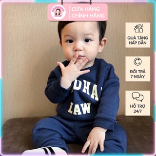 Bộ thu đông dài tay chất nỉ lót bông trẻ em law gumball shop