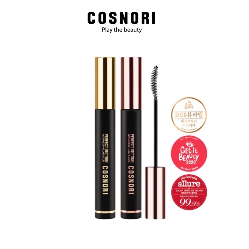 Chuốt mi chống nước siêu cong Cosnori Perfect Setting Mascara Waterproof 7ml