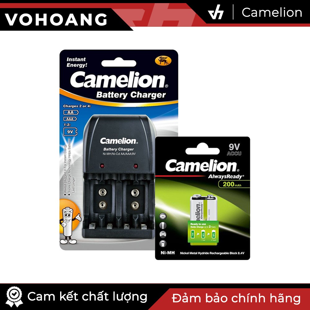 Bộ sạc pin Camelion 0904 kèm 1 pin sạc Camelion 9V