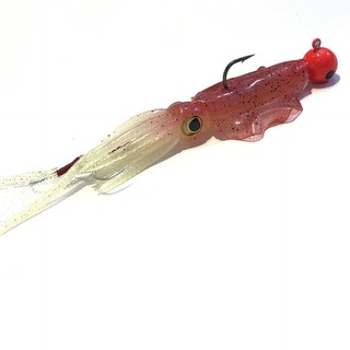 Mực giả câu cá mú cam biển Ocean 13cm x 25g, mồi giả câu ghềnh biển cá chẽm măng nhồng hiệu quả