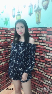 JUMPSUIT HOA BẸT VAI ( có quay clip thật )
