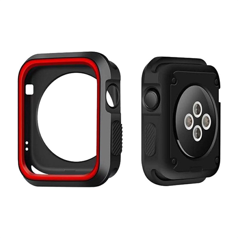 Vỏ Silicone Mềm Bảo Vệ Đồng Hồ Apple Watch 45mm 44Mm 40Mm 42Mm 38Mm iwatch Series 7 6 5 4 3 SE 41Mm