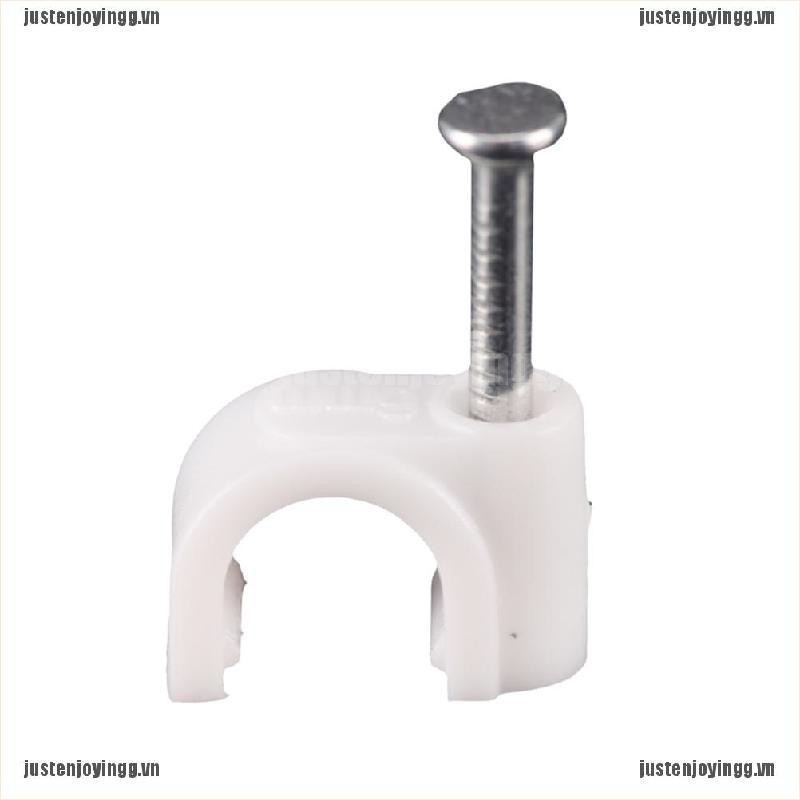 Bộ 100 Kẹp RG59 Cat5 Cat6 Đinh Tán 6mm Tiện Lợi