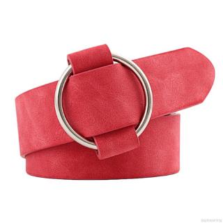 Thắt lưng da khóa tròn thời trang cho nữ