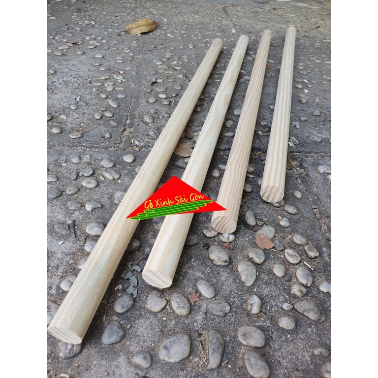 Thanh gỗ thông tròn phi 3cm,dài 60cm láng mịn đẹp phù hợp làm chân bàn, trang trí, chế cháo vật dụng trong nhà
