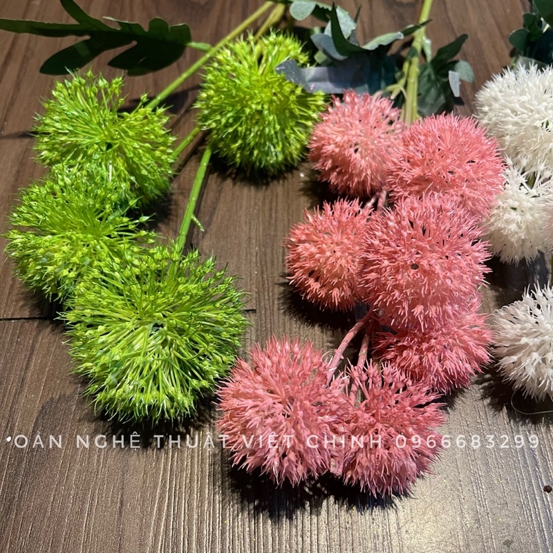 Hoa lụa, cành điểm phụ kiện làm oản