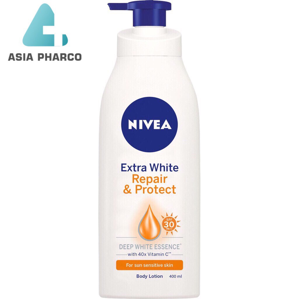 Sữa dưỡng thể dưỡng trắng Nivea giúp phục hồi &amp; chống nắng 350ml