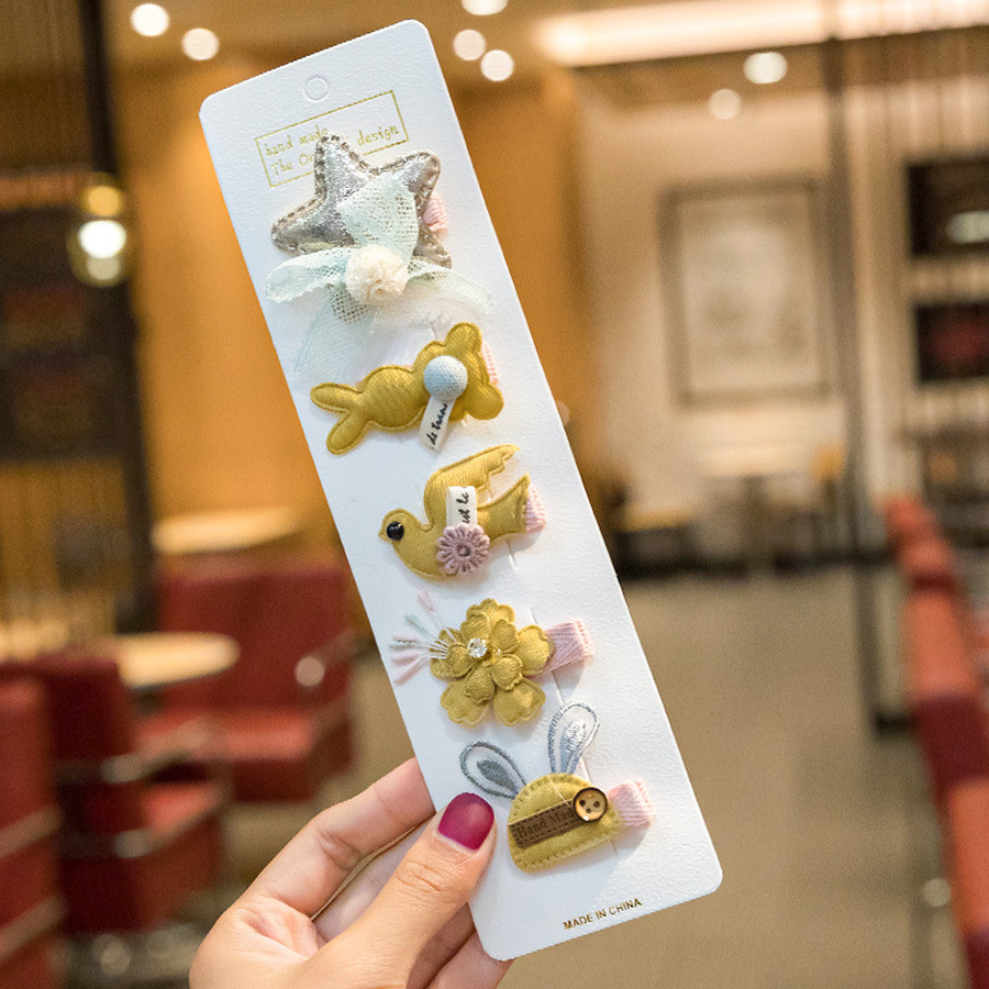 Set 5 Kẹp Tóc Đáng Yêu Cho Bé Gái