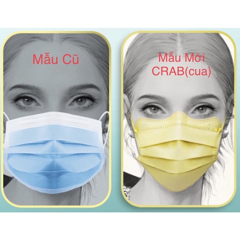 Thùng 300 Cái KHẨU TRANG CUA KINGCARB CHÍNH HÃNG DÀY DẶN ÔM SÁT MẶT