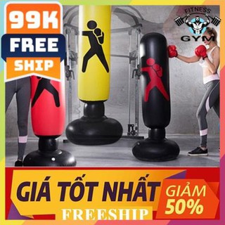 Tặng bơm 🎁 Bao cát tập võ bơm hơi 3.0 ⚡ Trụ đấm bốc tự cân bằng