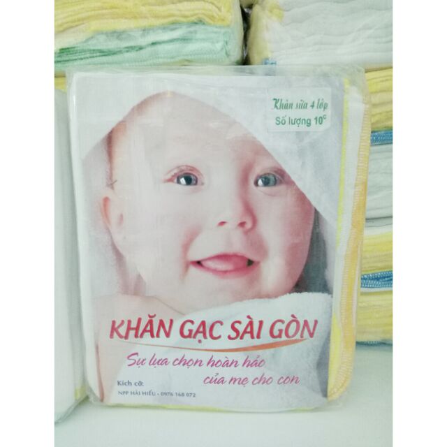 Bịch 10 khăn sữa cho bé ( loại đẹp) 2/3/4 lớp
