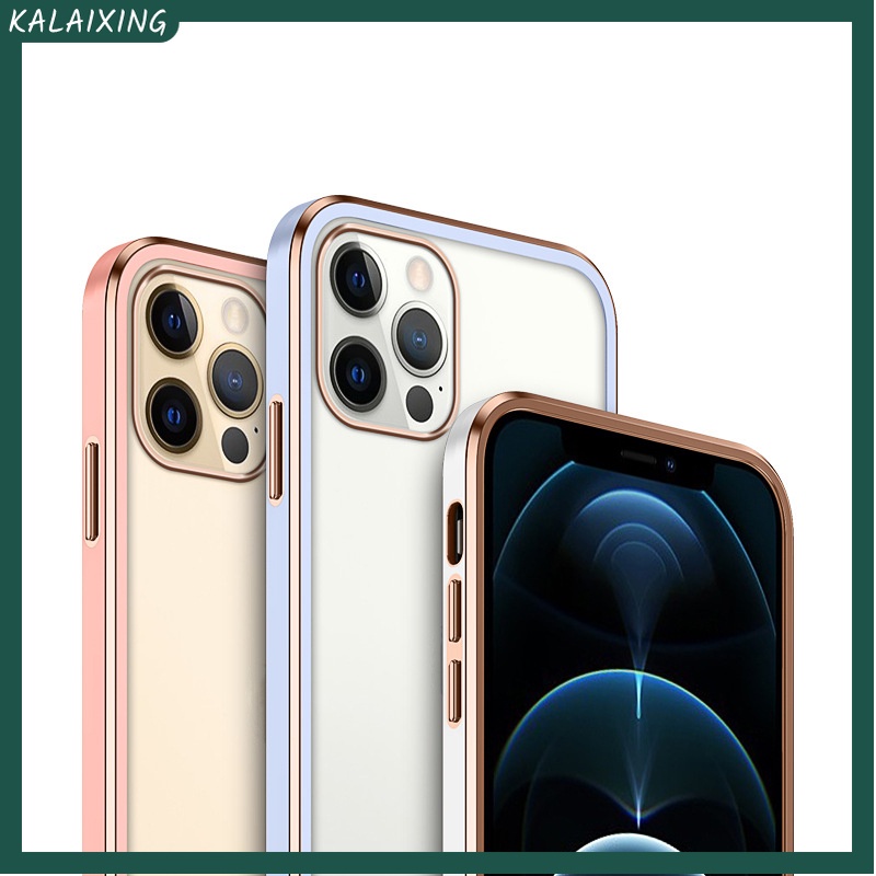Ốp Điện Thoại Trong Suốt Mạ Điện Cho iPhone 13 Pro Max 13Mini Case 12 11 7plus 8 plus X Xr Xs Max