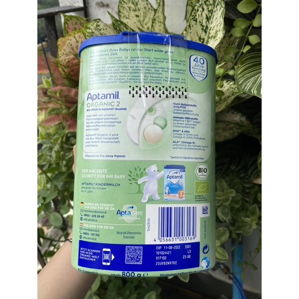 [Sữa Organic] Sữa Aptamil Hữu Cơ Đức Đủ số  900g Đủ Số 1 2 Nội Địa Đức Hàng Bay Aircargo